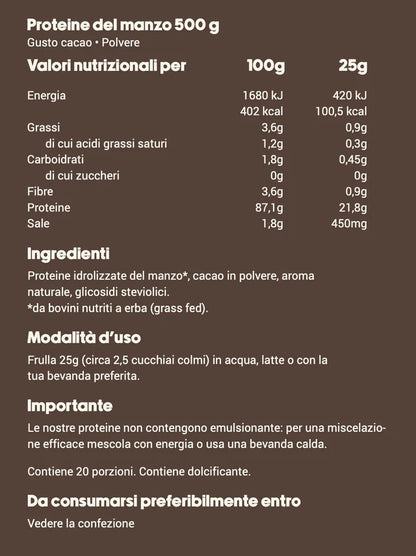 Proteine della Carne Grass Fed senza Lattosio – Nutrizione Pura e Naturale di HORMONALIA