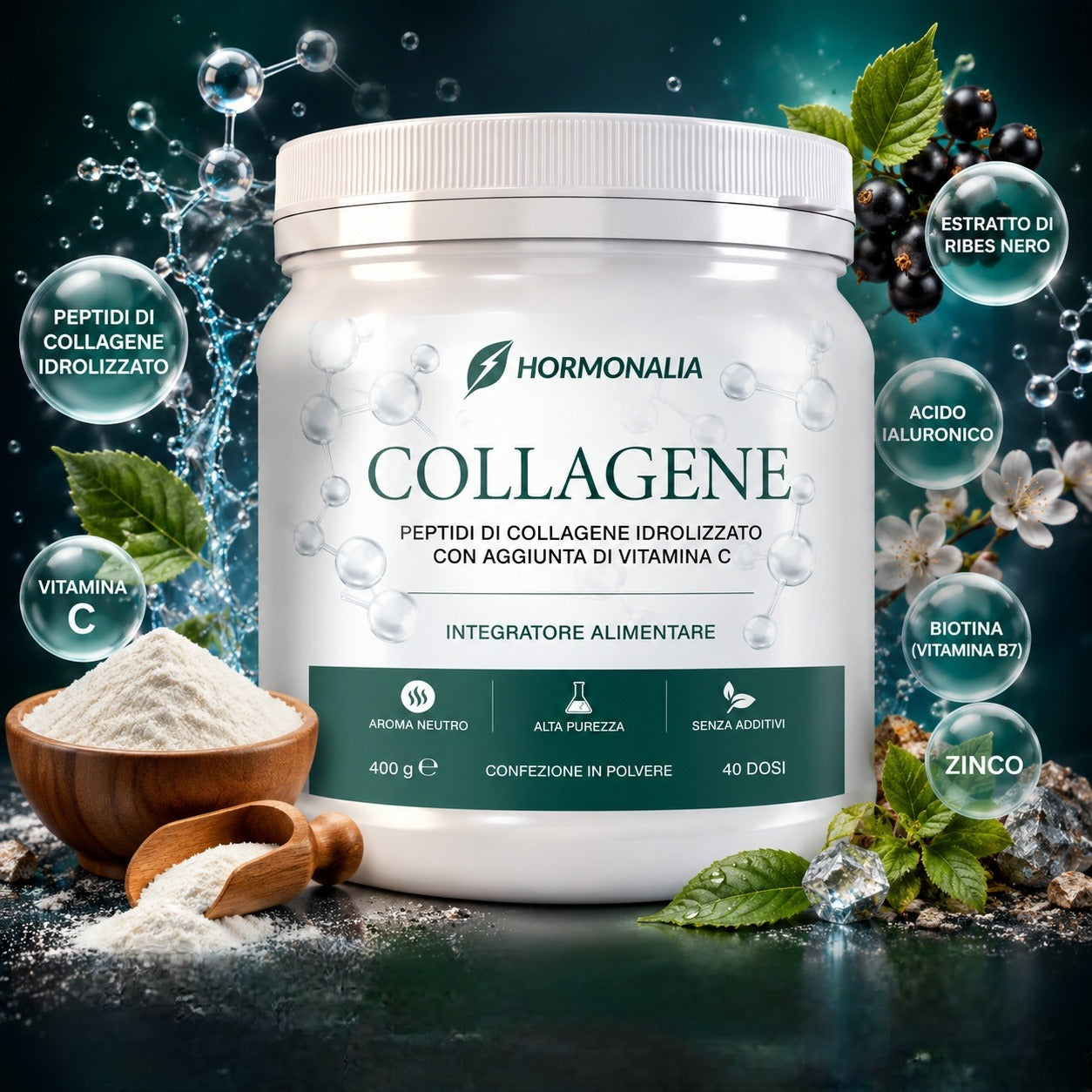 Hormonalia Collagene — Hydrolyzed Bovine Peptides + Vitamin C